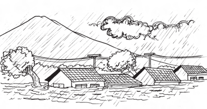 Detail Gambar Sketsa Banjir Nomer 37