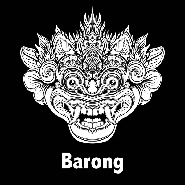 Detail Gambar Sketsa Barong Bali Hitam Putih Nomer 35