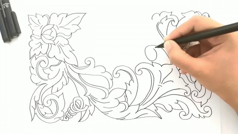 Detail Gambar Sketsa Batik Motif Bunga Nomer 27