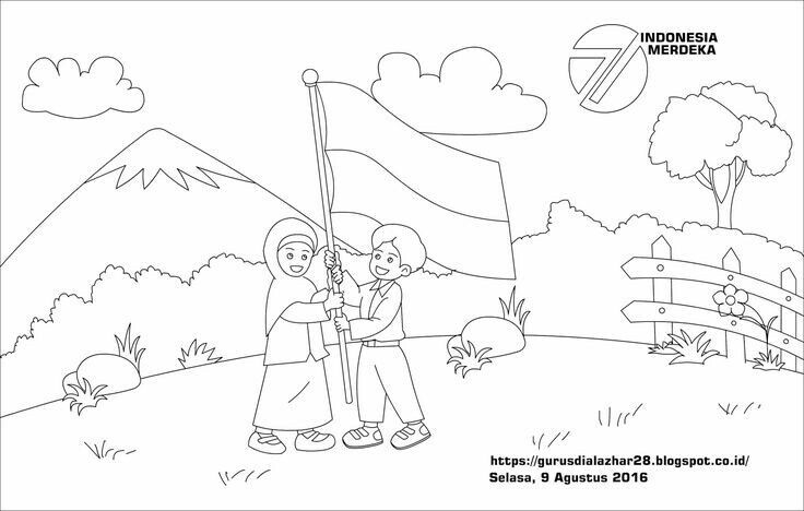 Detail Gambar Sketsa Bendera Nomer 4