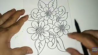 Detail Gambar Sketsa Bunga Batik Nomer 47