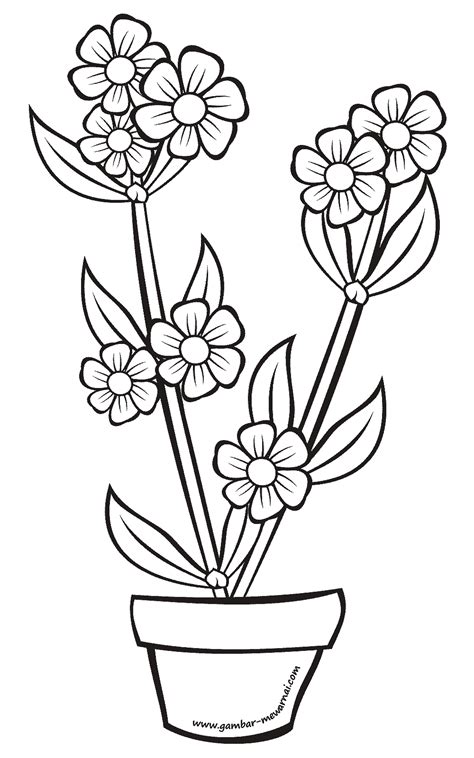 Detail Gambar Sketsa Bunga Dalam Pot Nomer 52