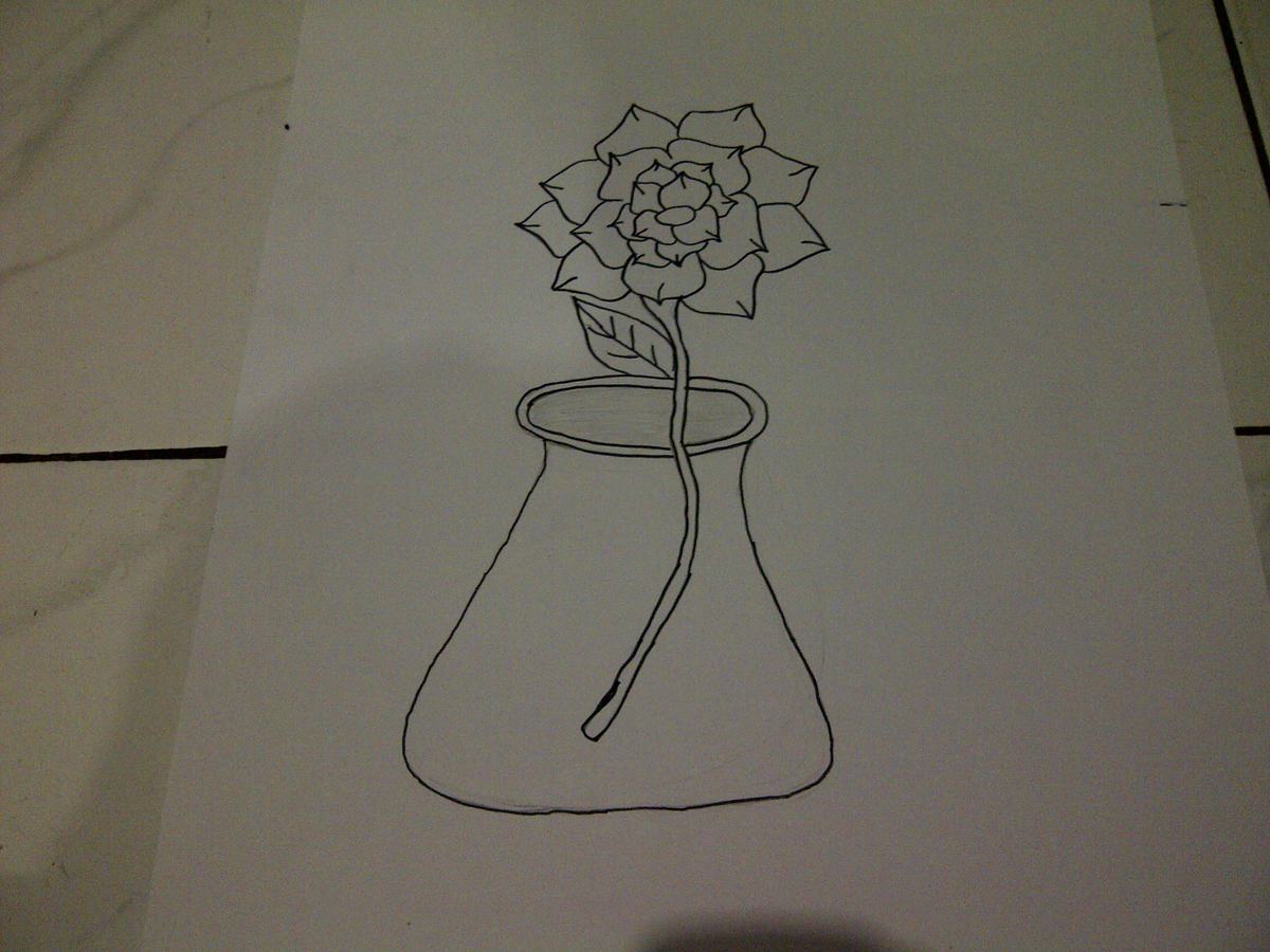 Detail Gambar Sketsa Bunga Dan Vasnya Nomer 12