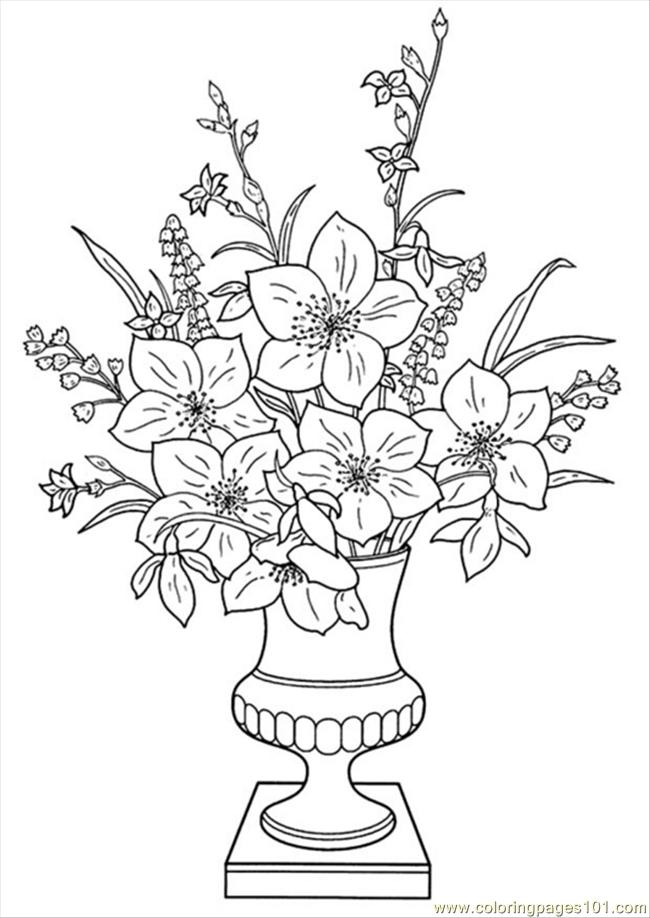 Download Gambar Sketsa Bunga Dan Vasnya Nomer 5