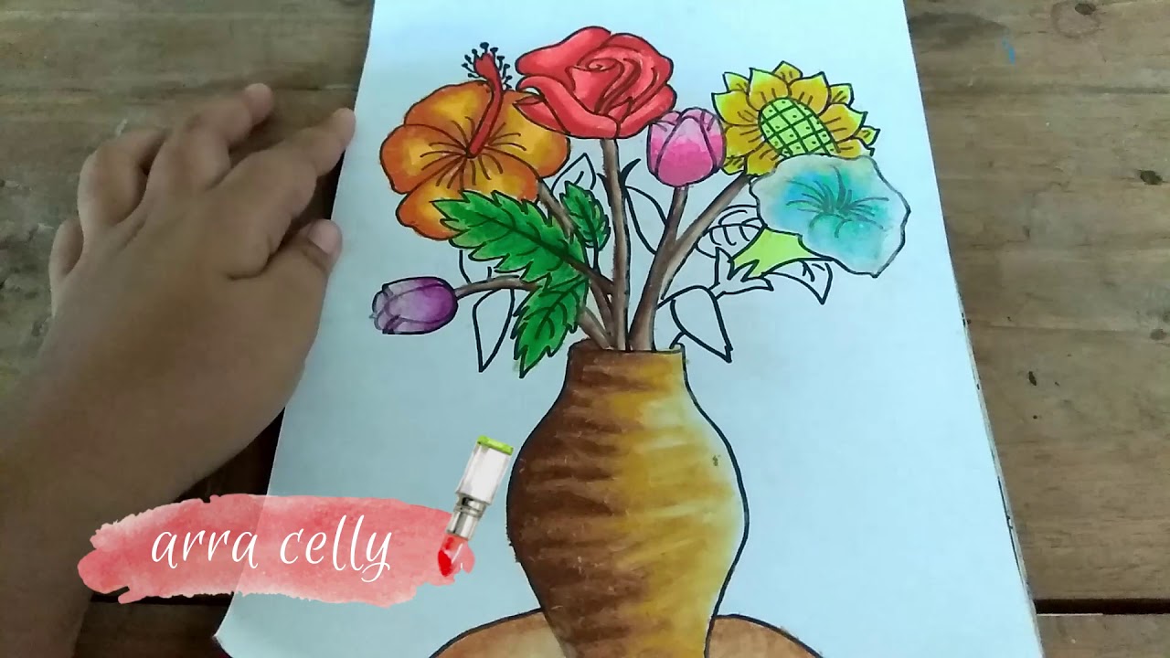 Detail Gambar Sketsa Bunga Dan Vasnya Nomer 6