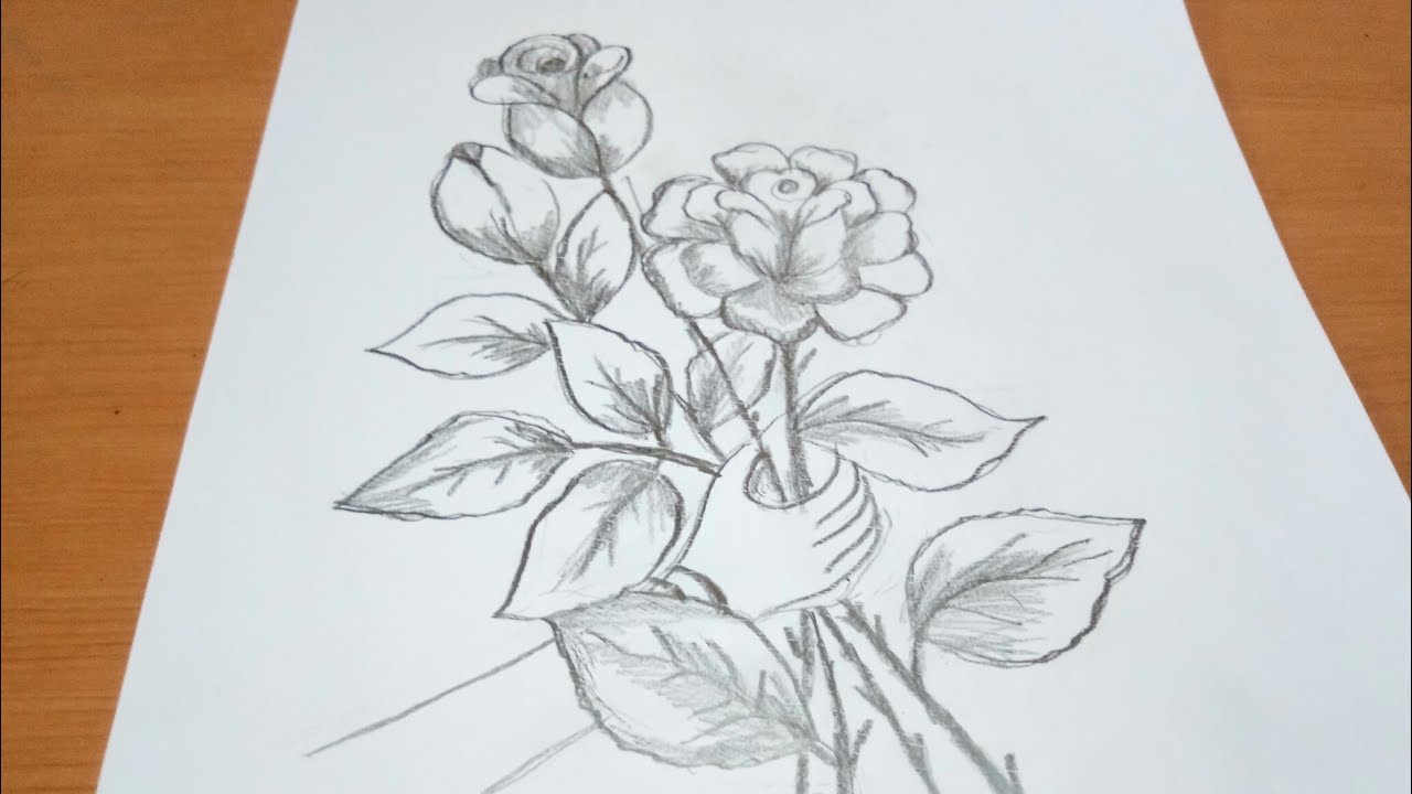 Gambar Sketsa Bunga Dengan Pensil - KibrisPDR