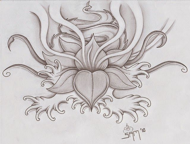 Detail Gambar Sketsa Bunga Lotus Nomer 3