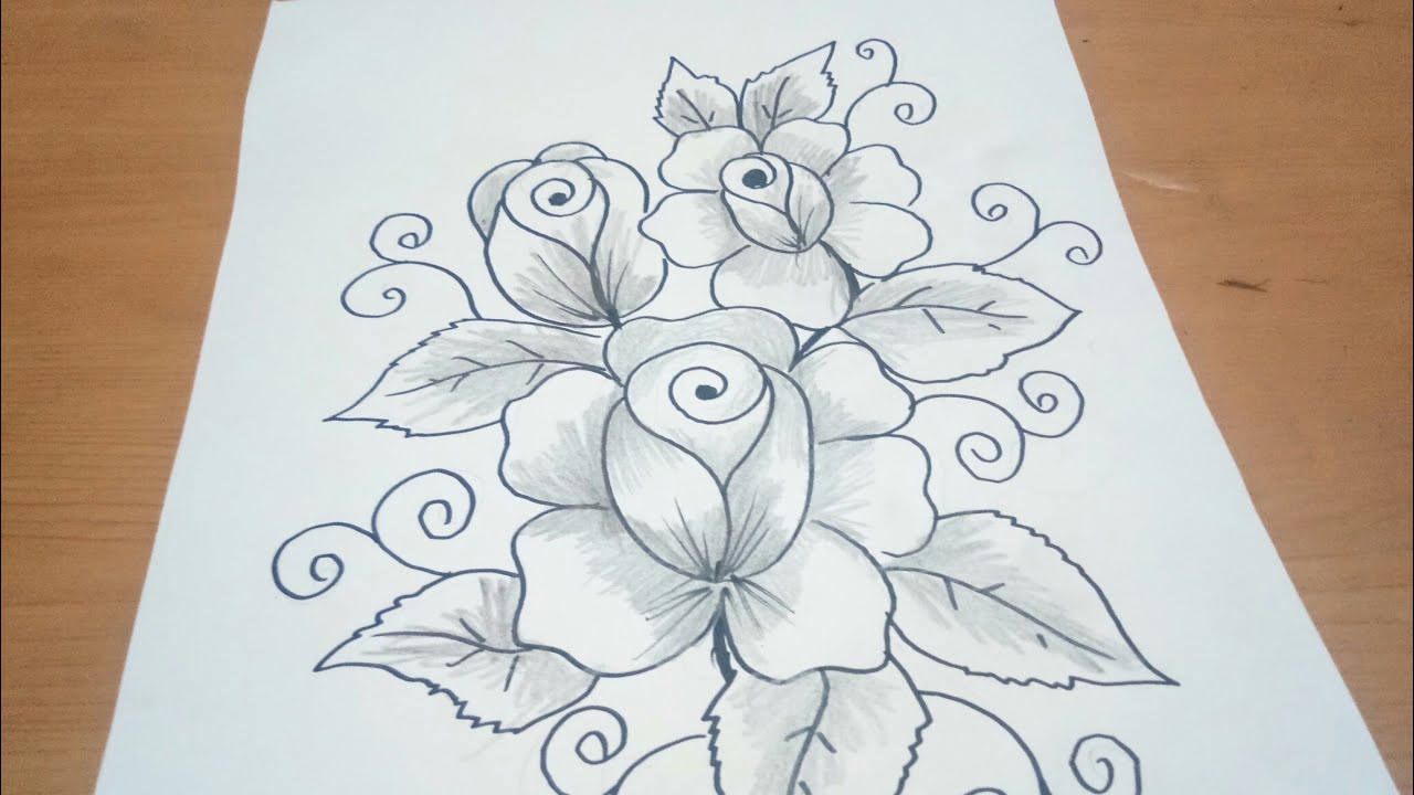 Detail Gambar Sketsa Bunga Mawar Nomer 26