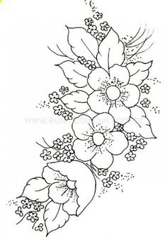 Detail Gambar Sketsa Bunga Sulam Nomer 1