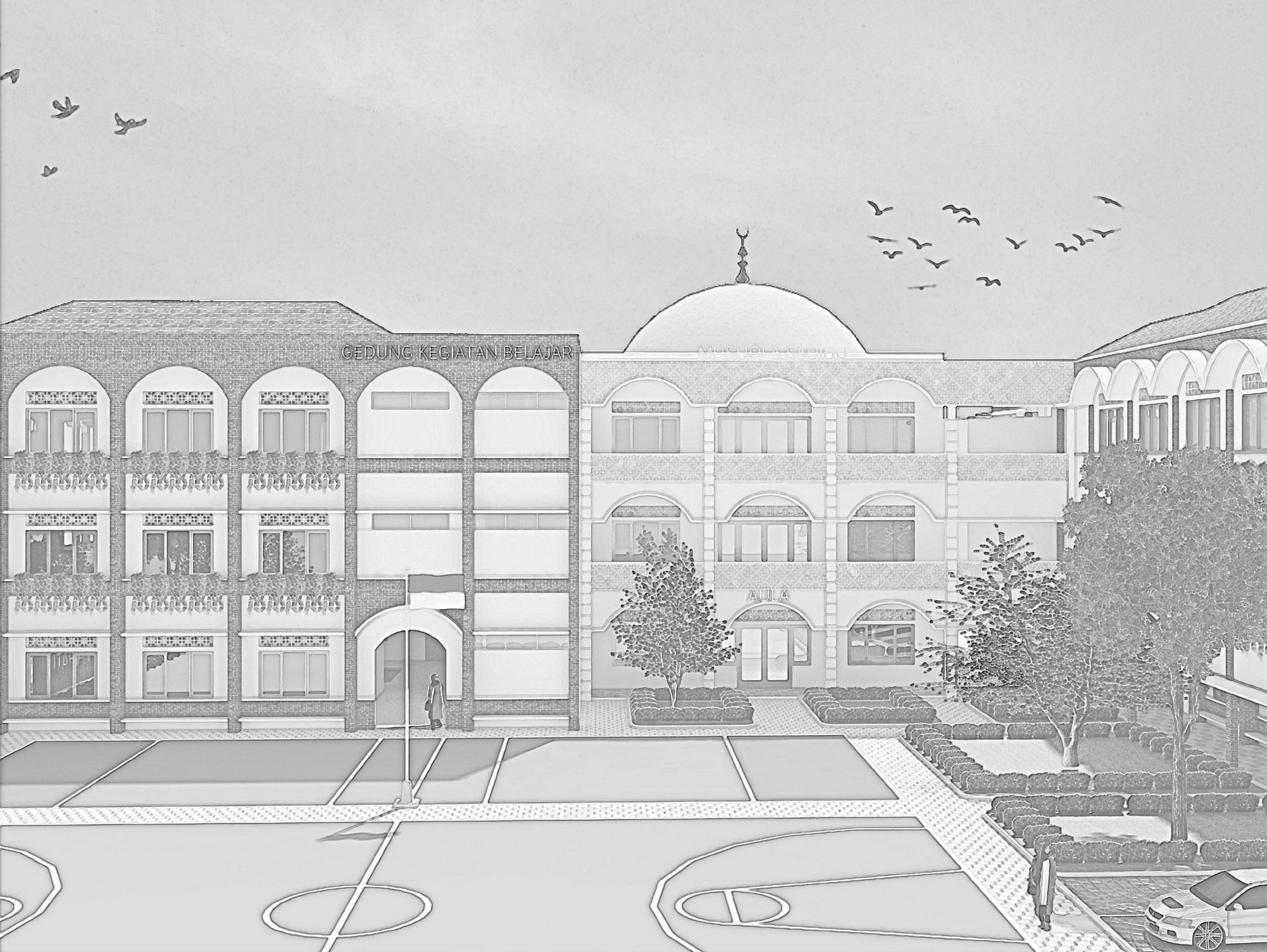 Detail Gambar Sketsa Gedung Sekolah Nomer 13
