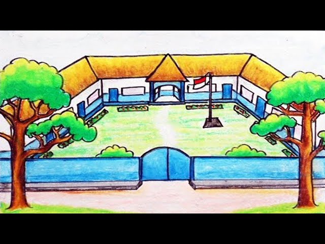 Detail Gambar Sketsa Gedung Sekolah Nomer 21
