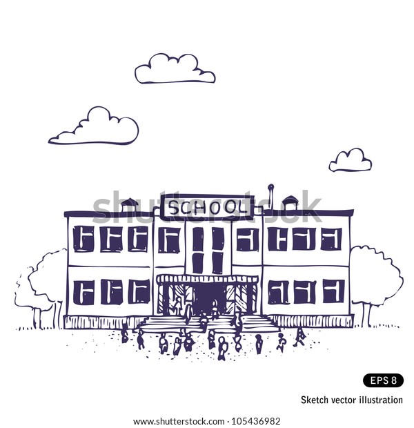 Detail Gambar Sketsa Gedung Sekolah Nomer 39