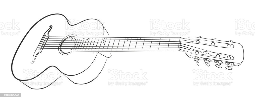 Detail Gambar Sketsa Gitar Nomer 44