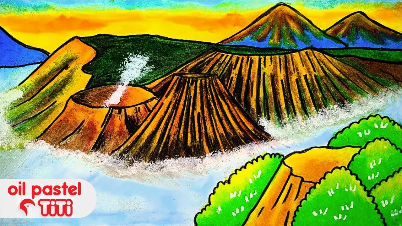 Detail Gambar Sketsa Gunung Nomer 45