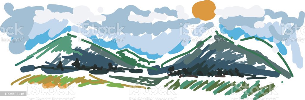 Detail Gambar Sketsa Gunung Nomer 53