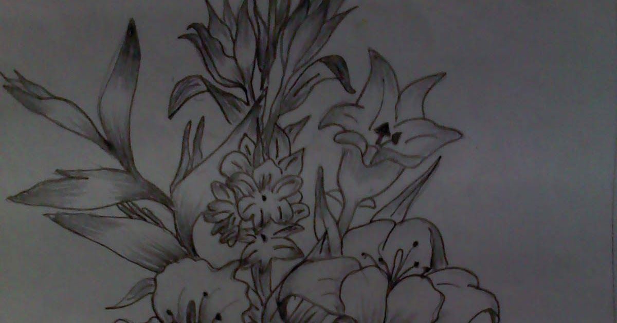 Detail Gambar Sketsa Hamparan Bunga Nomer 32