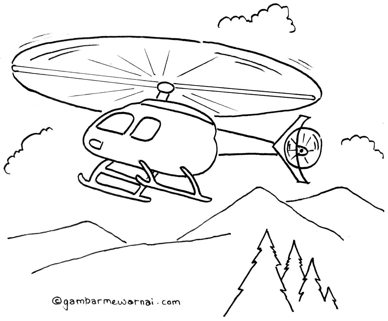 Detail Gambar Sketsa Helikopter Nomer 8