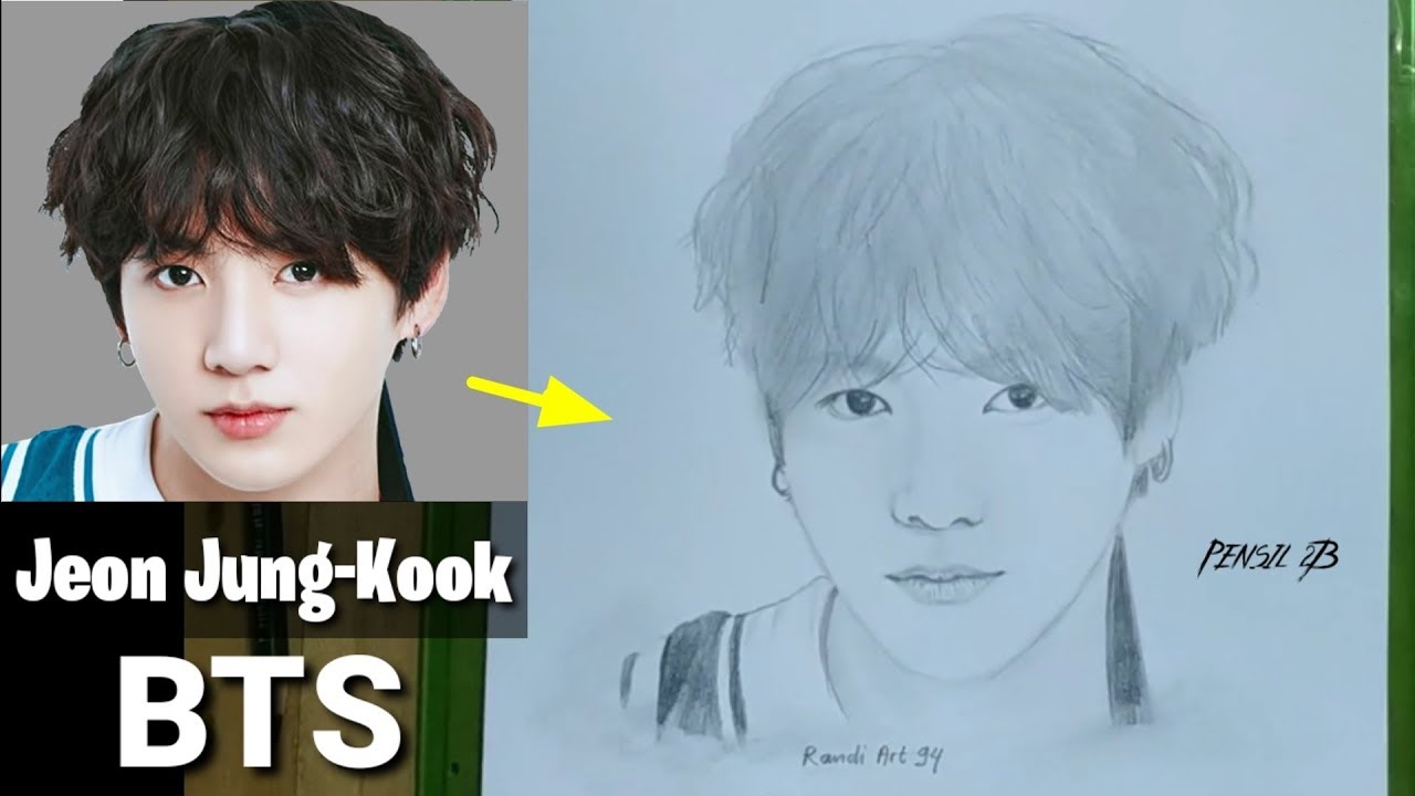 Detail Gambar Sketsa Jungkook Bts Nomer 16