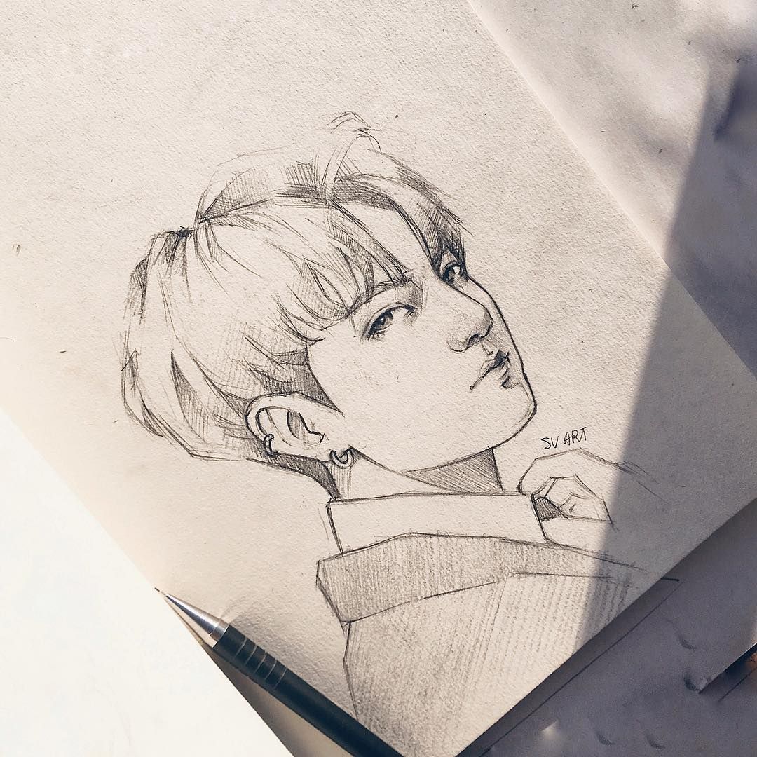 Detail Gambar Sketsa Jungkook Bts Nomer 20