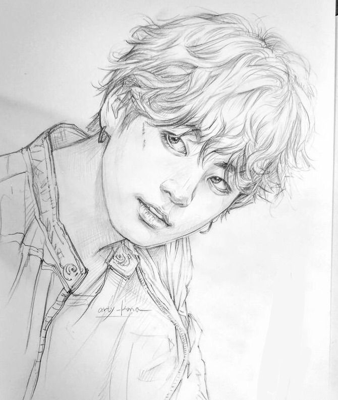 Detail Gambar Sketsa Jungkook Bts Nomer 5