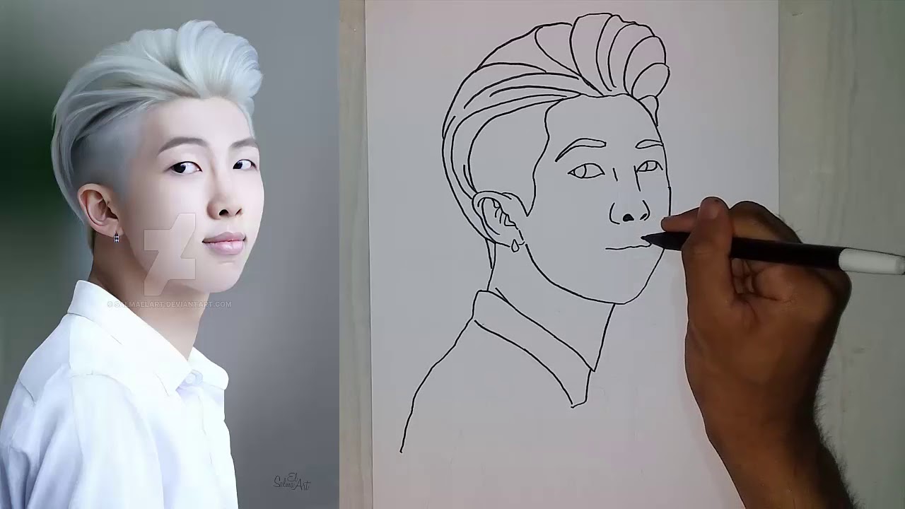Detail Gambar Sketsa Jungkook Bts Nomer 43