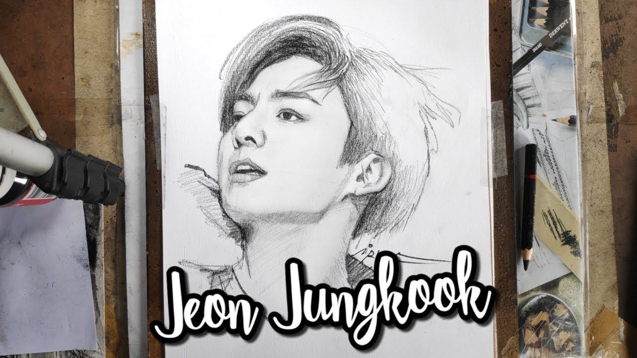 Detail Gambar Sketsa Jungkook Bts Nomer 6
