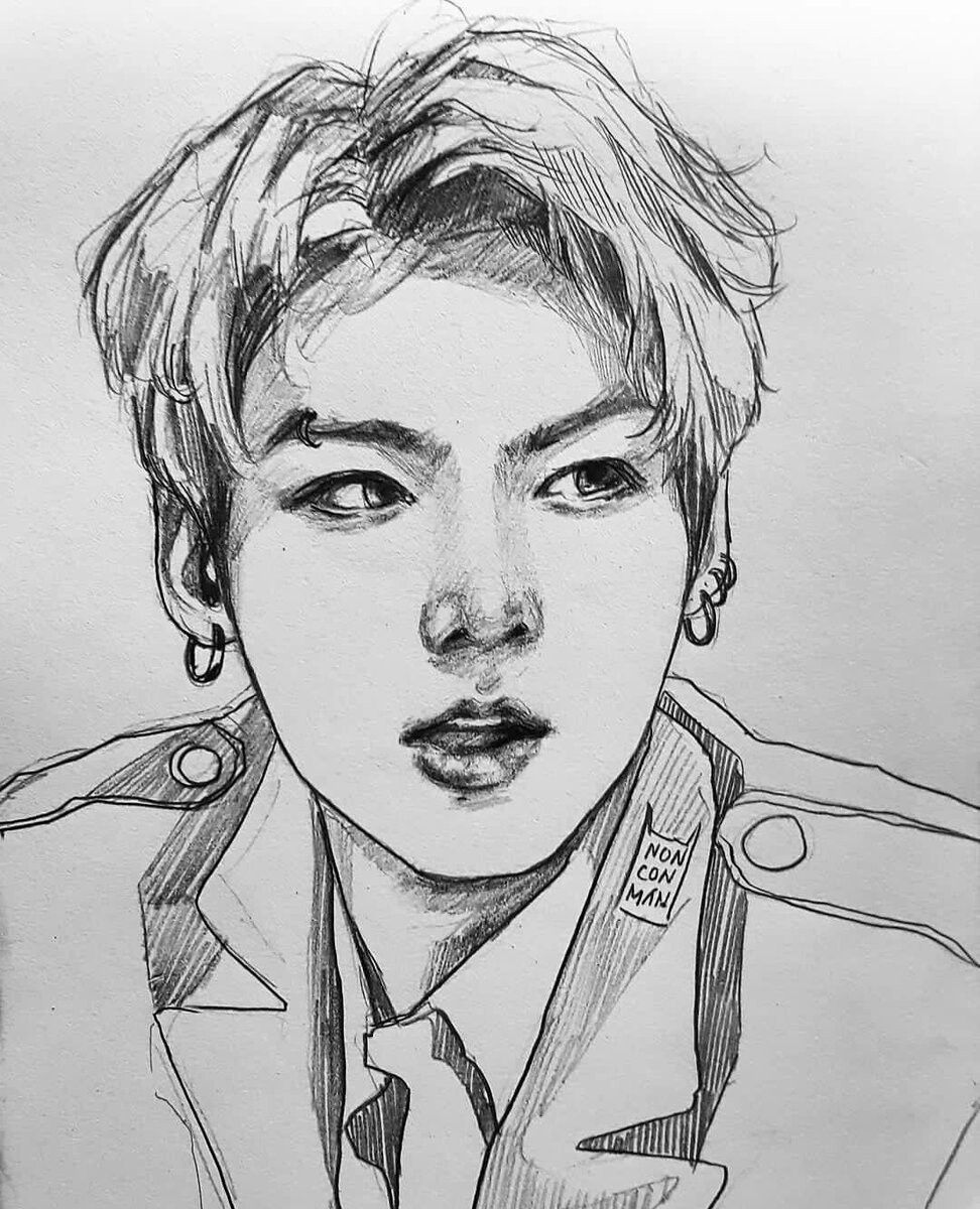 Detail Gambar Sketsa Jungkook Bts Nomer 8