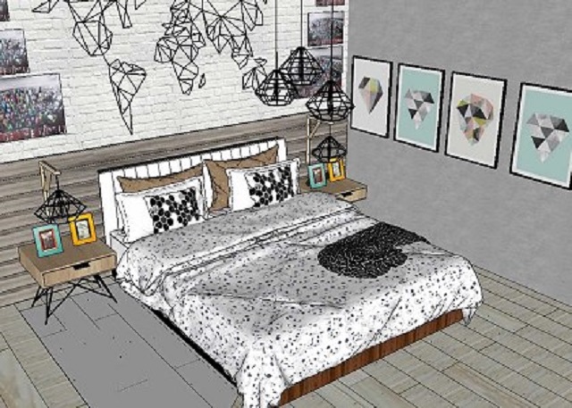 Detail Gambar Sketsa Kamar Tidur Nomer 28