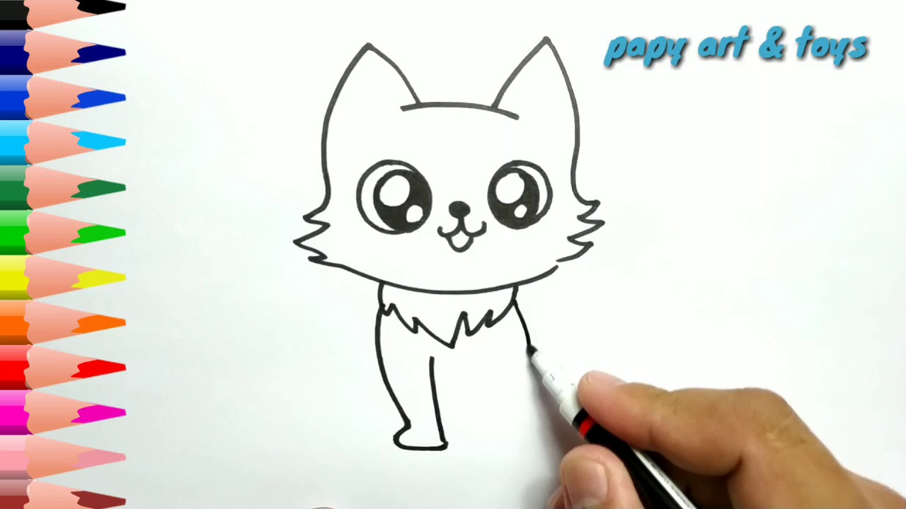 Detail Gambar Sketsa Kartun Kucing Lucu Nomer 17