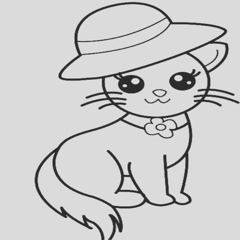 Detail Gambar Sketsa Kartun Kucing Lucu Nomer 21