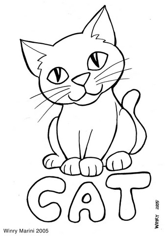 Detail Gambar Sketsa Kartun Kucing Lucu Nomer 52