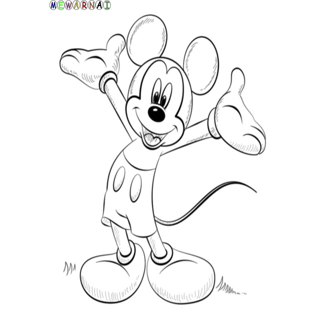 Detail Gambar Sketsa Kartun Mickey Mouse Nomer 31