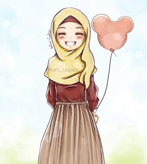 Detail Gambar Sketsa Kartun Muslimah Nomer 15