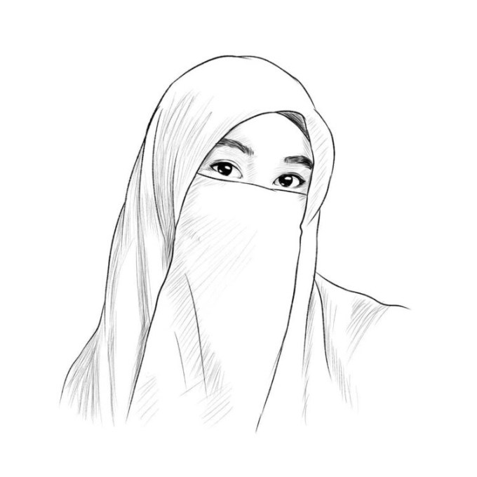 Detail Gambar Sketsa Kartun Muslimah Nomer 5