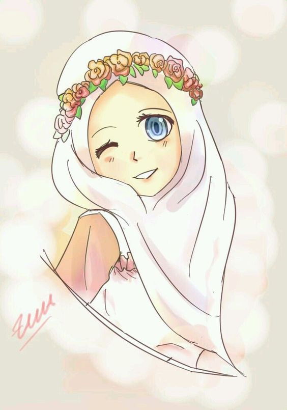 Detail Gambar Sketsa Kartun Muslimah Nomer 51