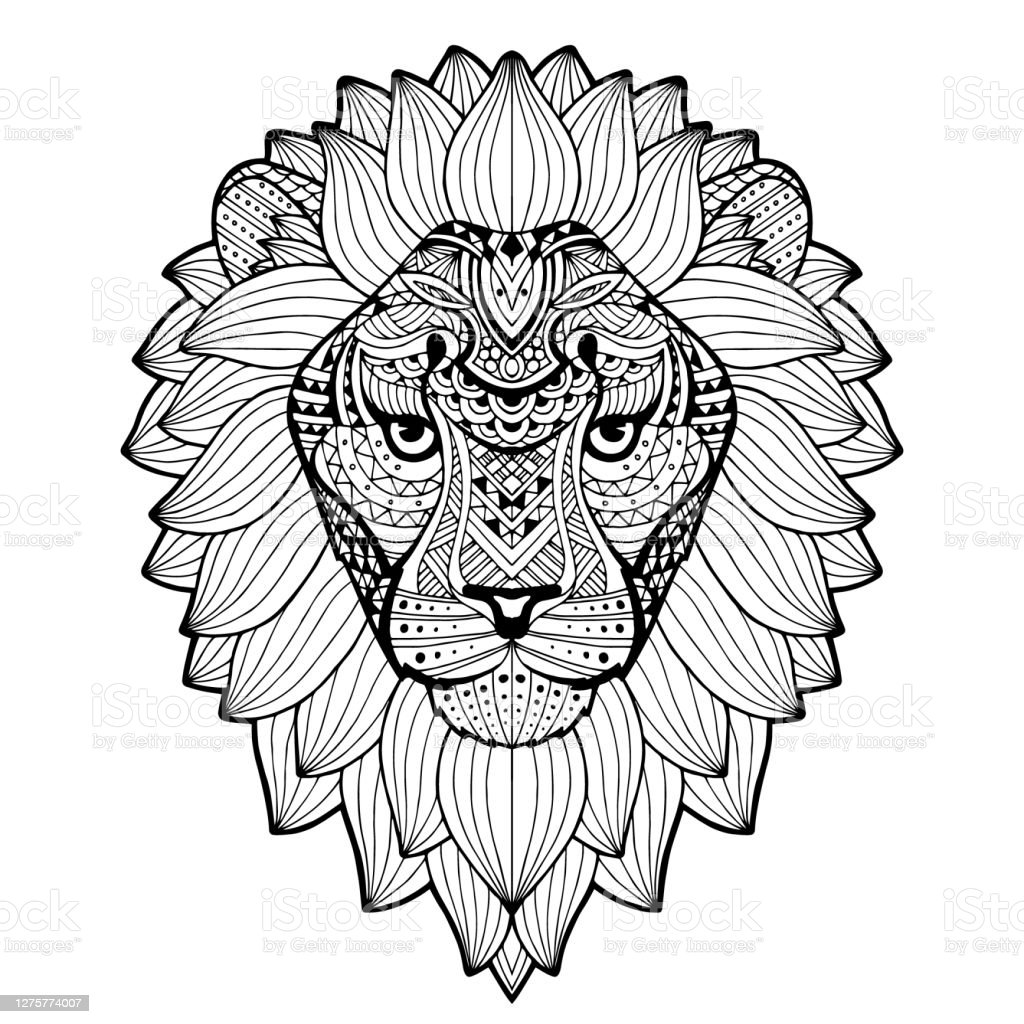 Gambar Sketsa Kepala Singa - KibrisPDR