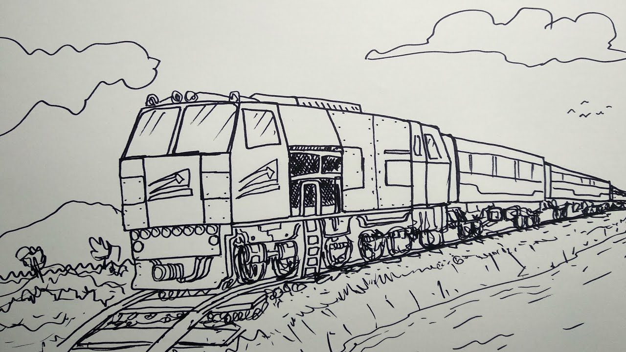 Detail Gambar Sketsa Kereta Api Nomer 10