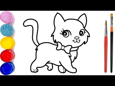 Detail Gambar Sketsa Kucing Berwarna Nomer 25