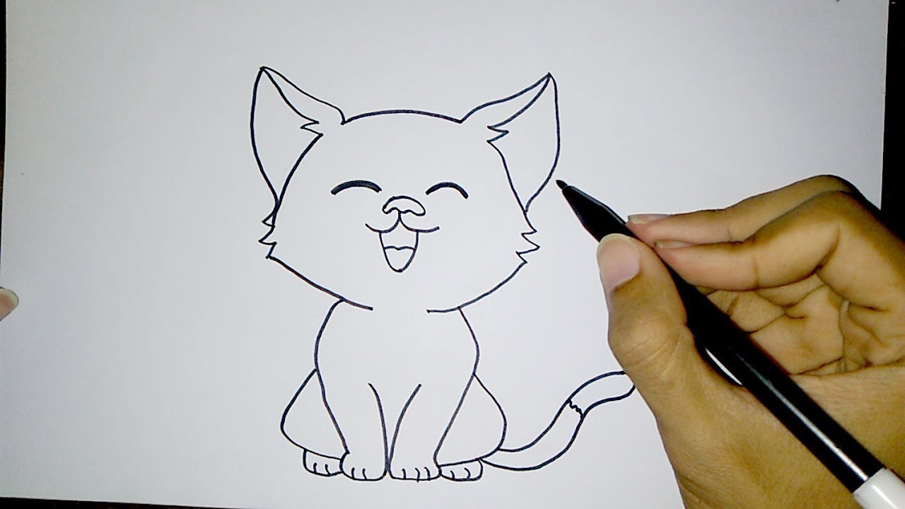 Detail Gambar Sketsa Kucing Lucu Nomer 12
