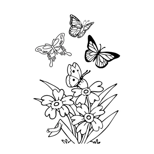 Detail Gambar Sketsa Kupu Kupu Dan Bunga Nomer 43