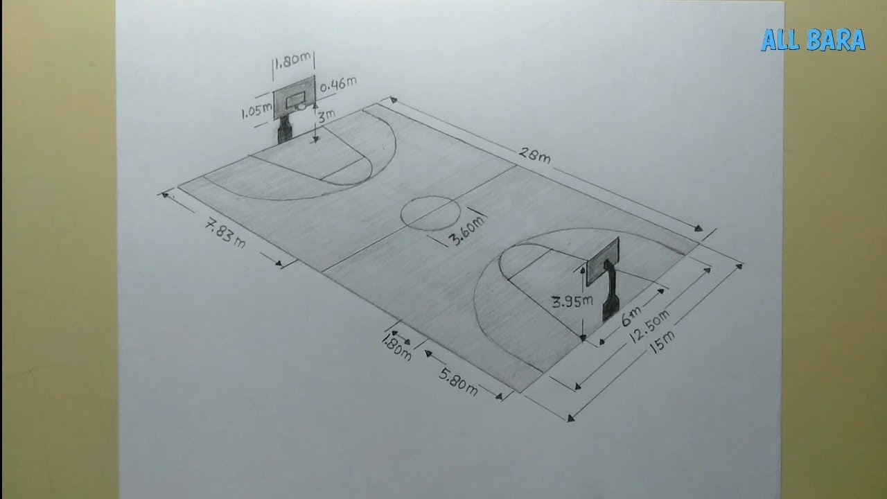 Detail Gambar Sketsa Lapangan Basket Nomer 35
