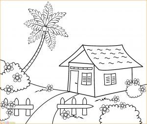 Gambar Sketsa Lingkungan Rumah - KibrisPDR