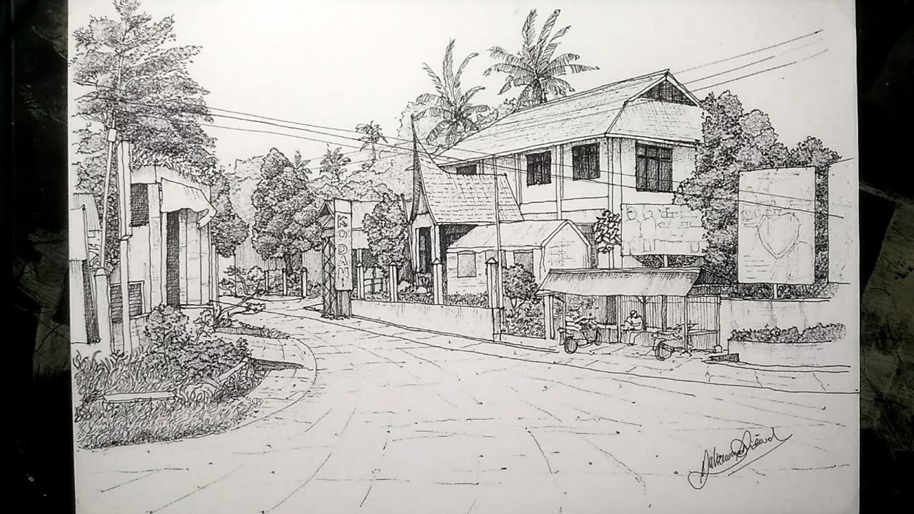 Detail Gambar Sketsa Lingkungan Rumah Nomer 13