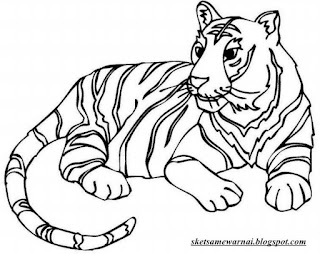 Detail Gambar Sketsa Macan Nomer 25