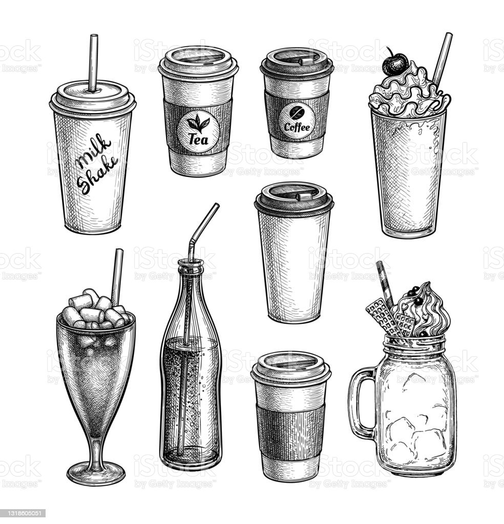 Detail Gambar Sketsa Makanan Dan Minuman Nomer 39
