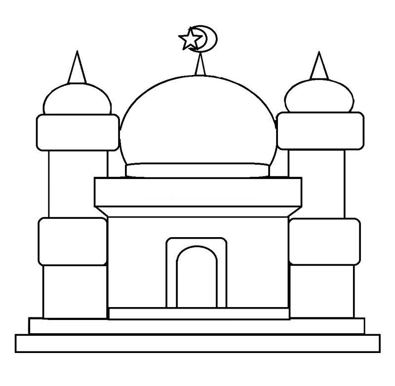 Detail Gambar Sketsa Masjid Nomer 11