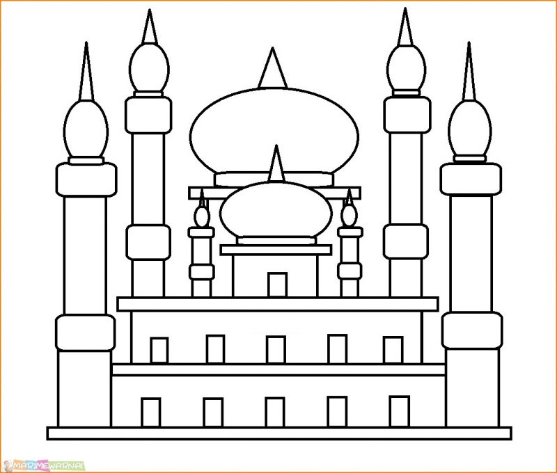 Detail Gambar Sketsa Masjid Nomer 25