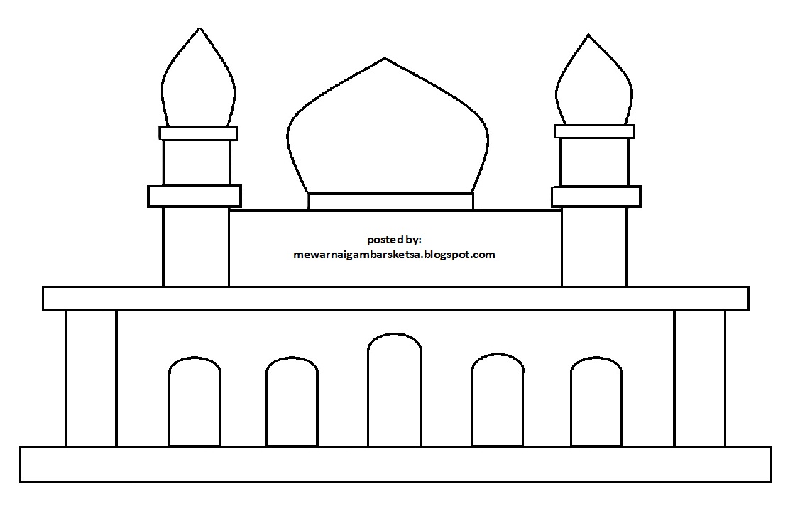 Detail Gambar Sketsa Masjid Nomer 28