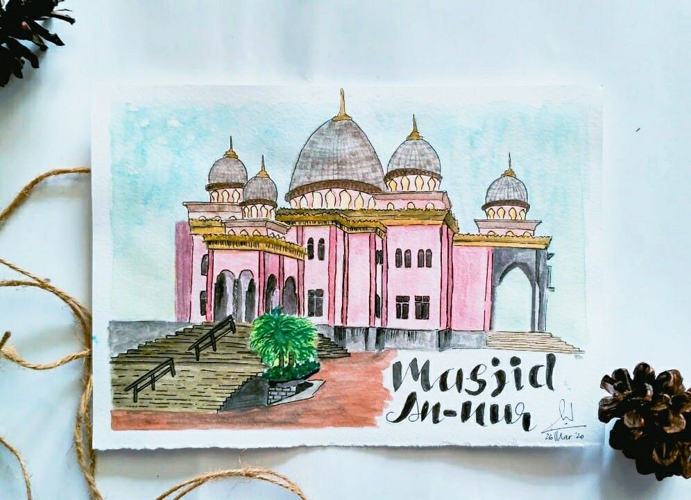 Detail Gambar Sketsa Masjid Nomer 30