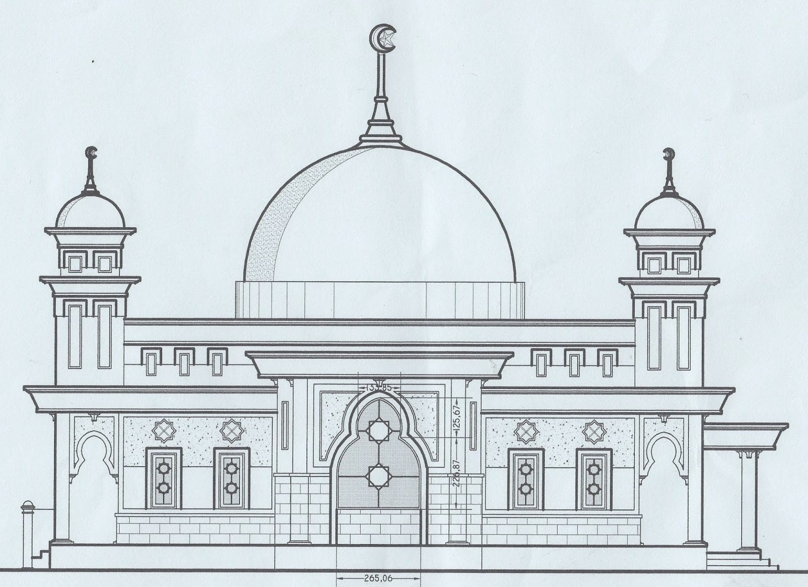 Detail Gambar Sketsa Masjid Nomer 54